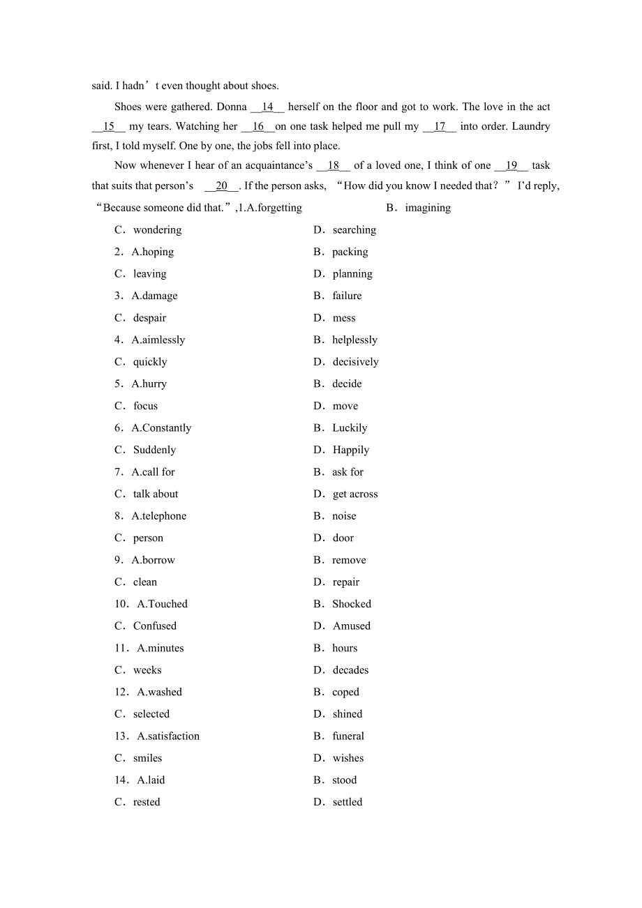 2020江苏高考英语二轮练习：题型重组练 第11组 WORD版含解析.doc_第3页