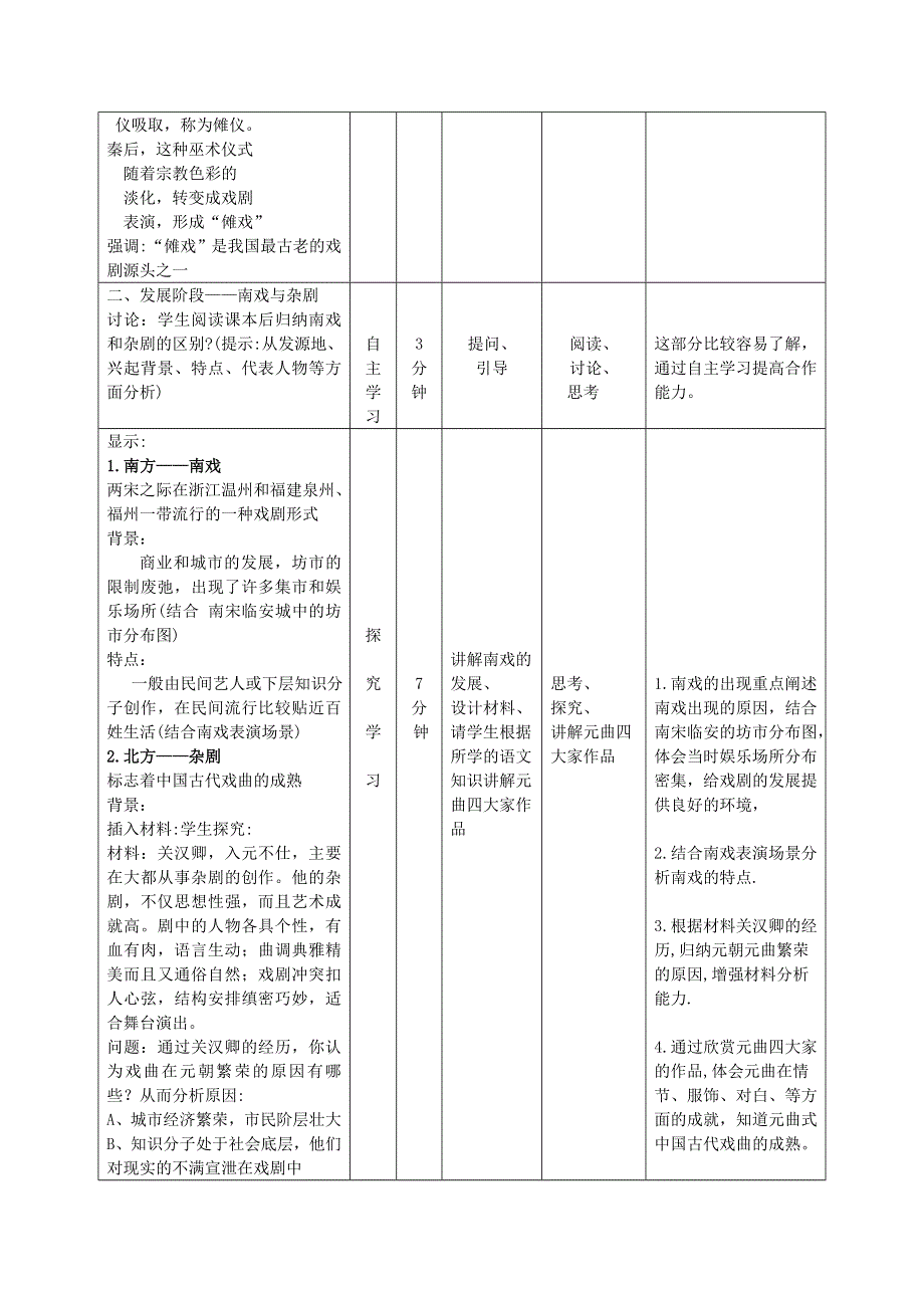 《河东教育》高中历史教案岳麓版必修3 第11课《梨园春秋》.doc_第3页