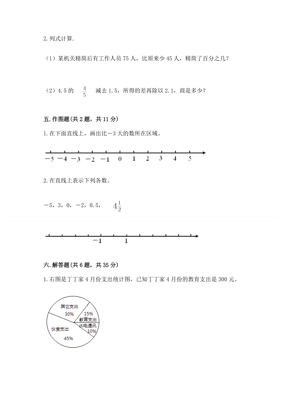 人教版六年级下学期期末质量监测数学试题附参考答案（典型题）.docx_第3页