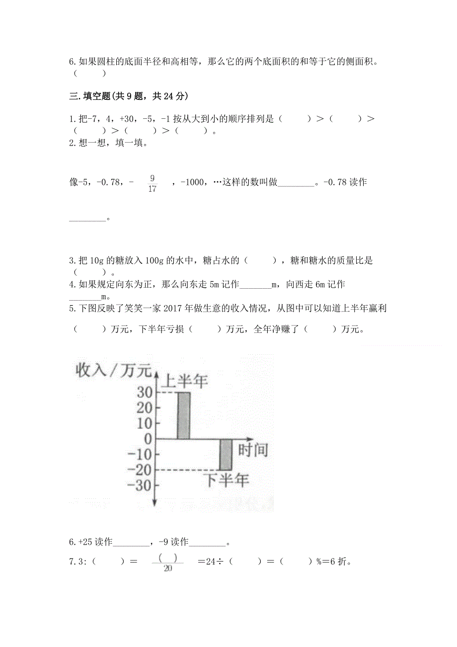 人教版六年级下学期期末质量监测数学试题附答案（培优b卷）.docx_第2页