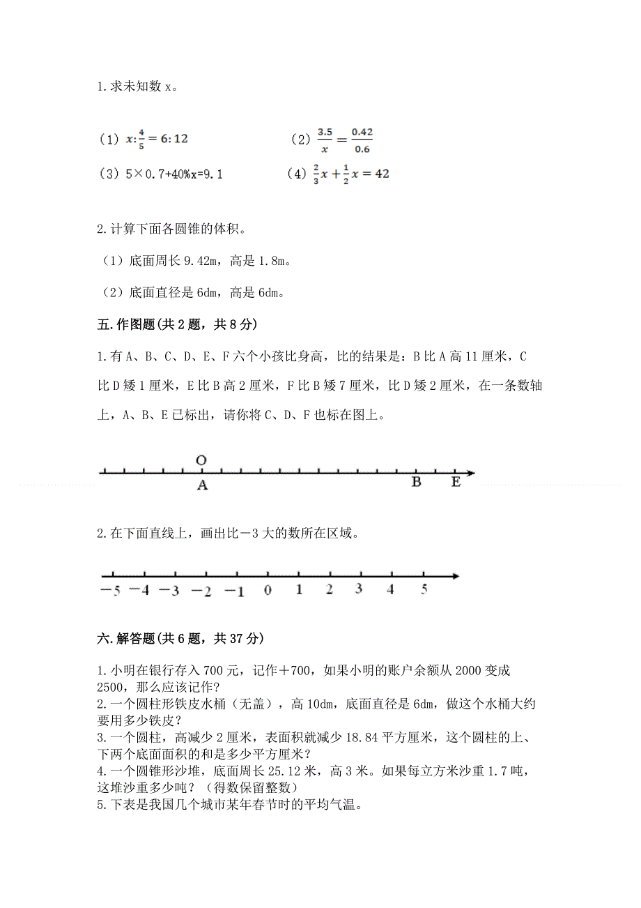 人教版六年级下学期期末质量监测数学试题（综合卷）.docx_第3页