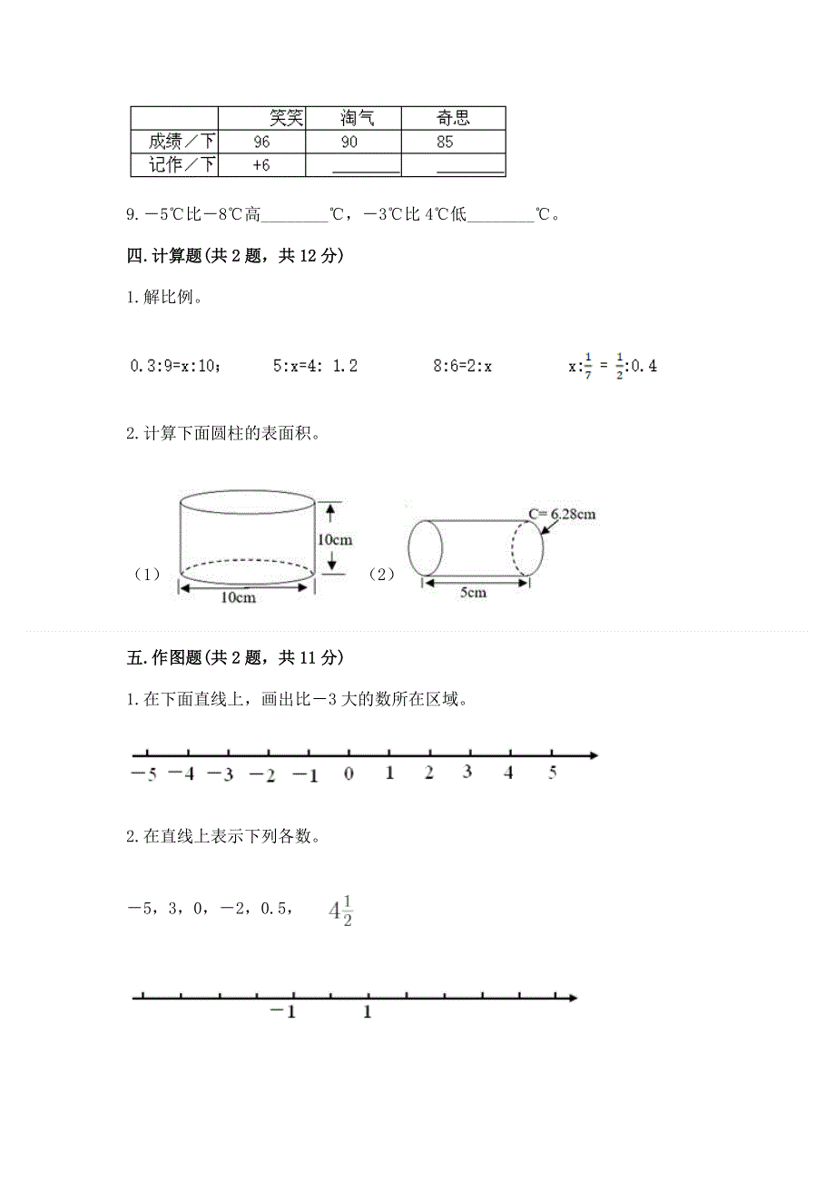 人教版六年级下学期期末质量监测数学试题（网校专用）.docx_第3页