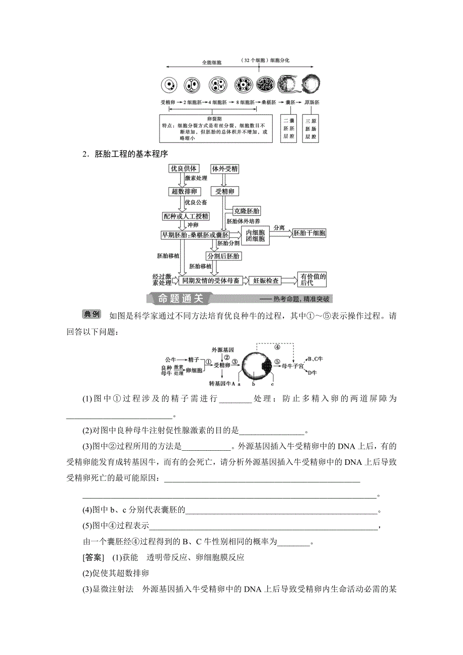 2020浙江高考生物二轮讲义：第21讲　胚胎工程和生态工程 WORD版含解析.doc_第2页