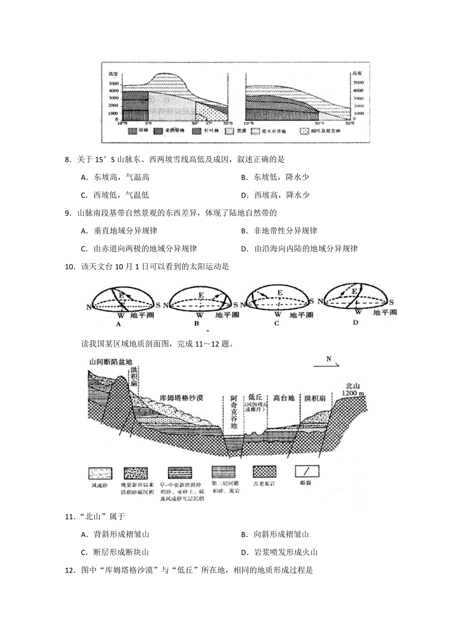 山东省枣庄市第五中学2015届高三4月模拟考试文综试题 WORD版含答案.doc_第3页