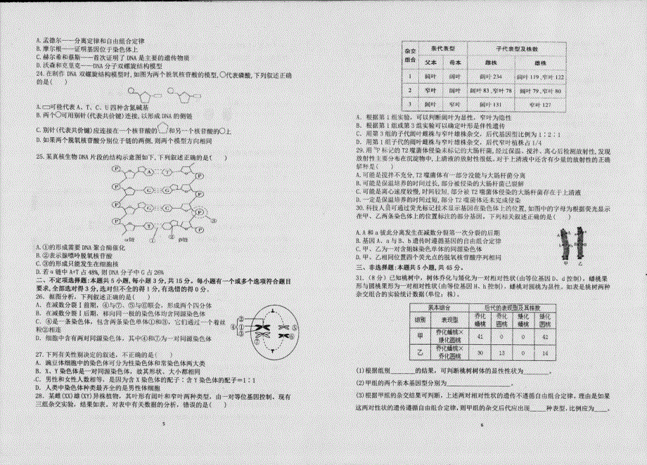 山东省枣庄市第八中学2020-2021学年高一4月月考生物试题 扫描版含答案.pdf_第3页