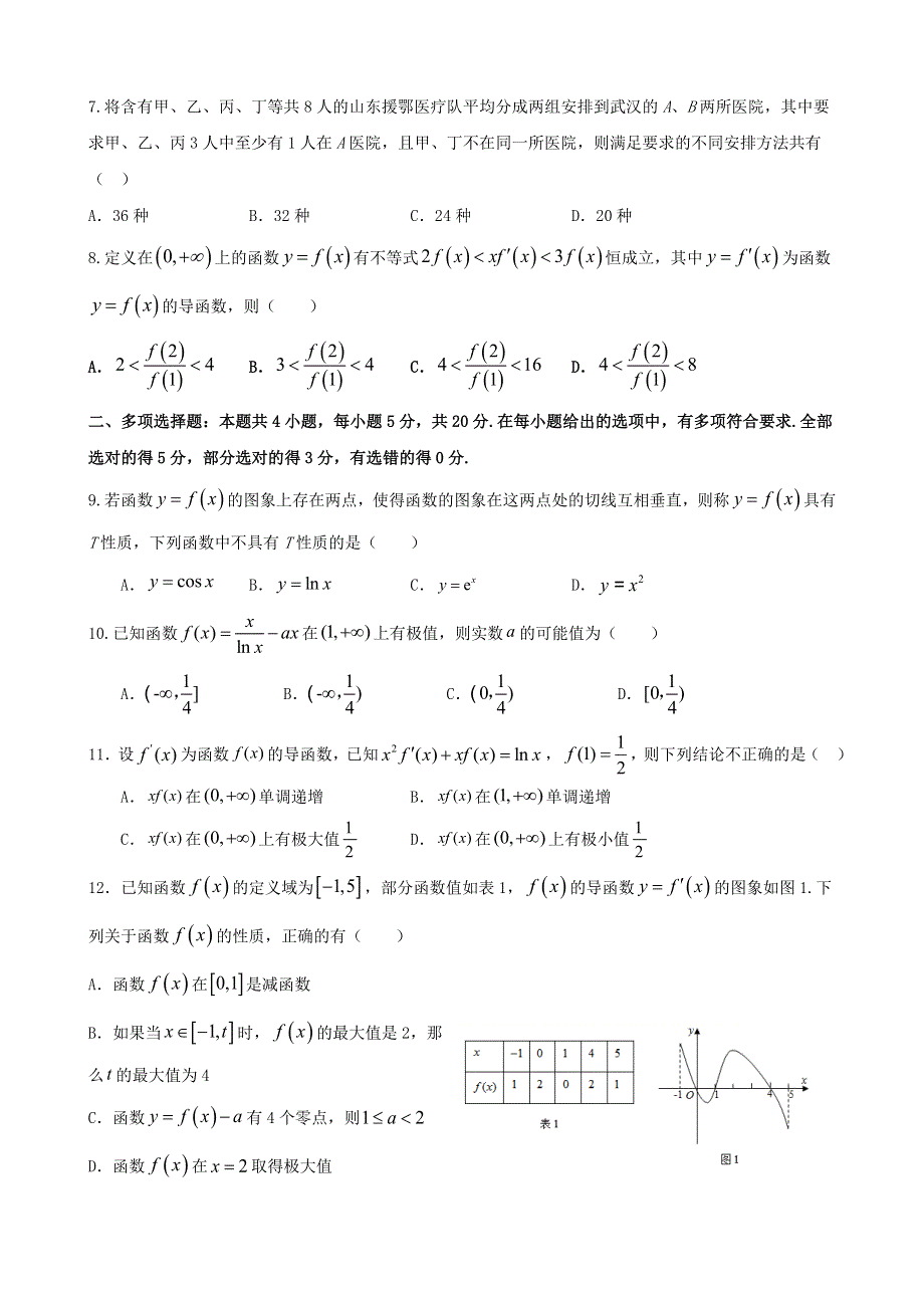 山东省枣庄市第八中学东校2020-2021学年高二数学4月月考试题.doc_第2页