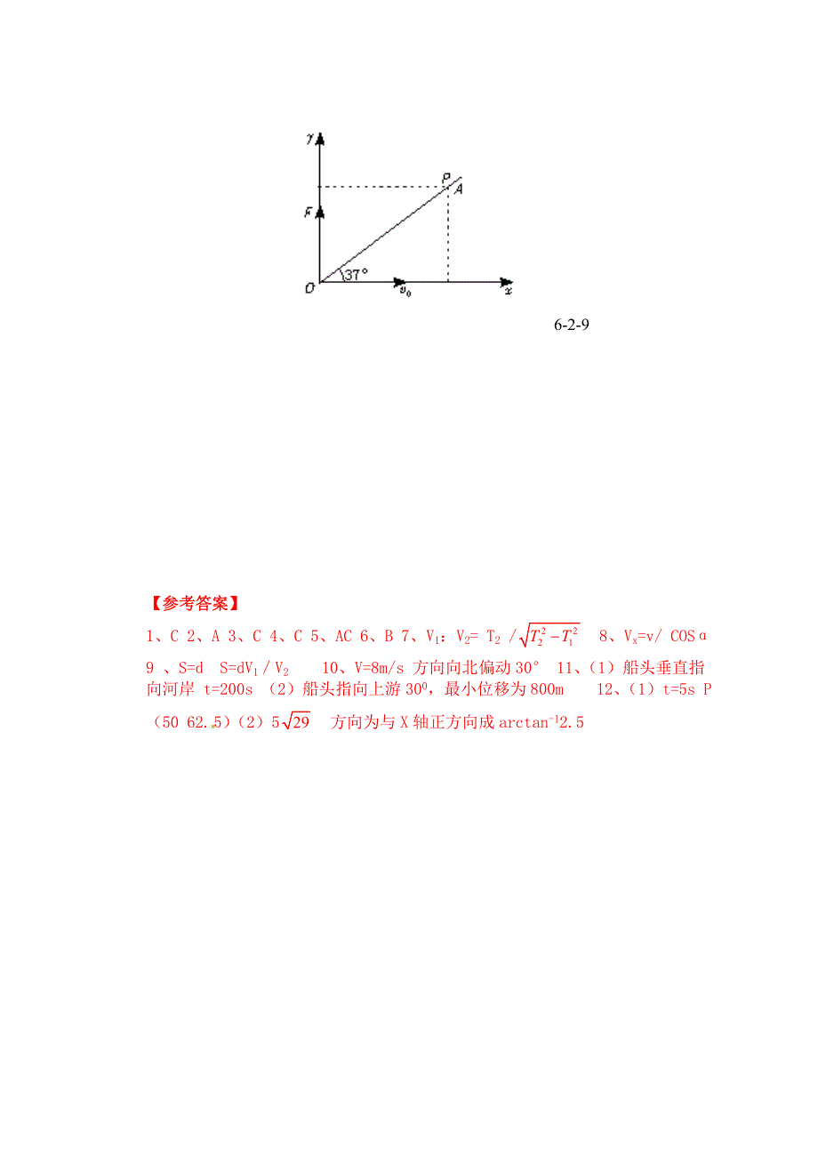 《河东教育》鲁科版高中物理必修2第3章第1节运动的合成与分解 同步练习(2).doc_第3页