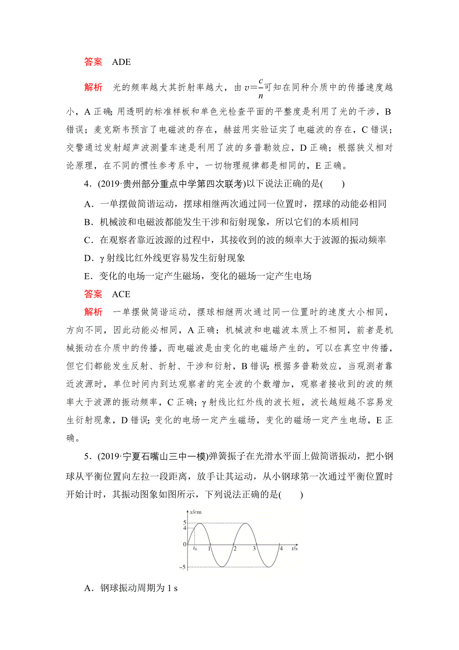 2021届高考物理一轮专题重组卷：第一部分 单元十五 选修3－4 WORD版含解析.doc_第3页