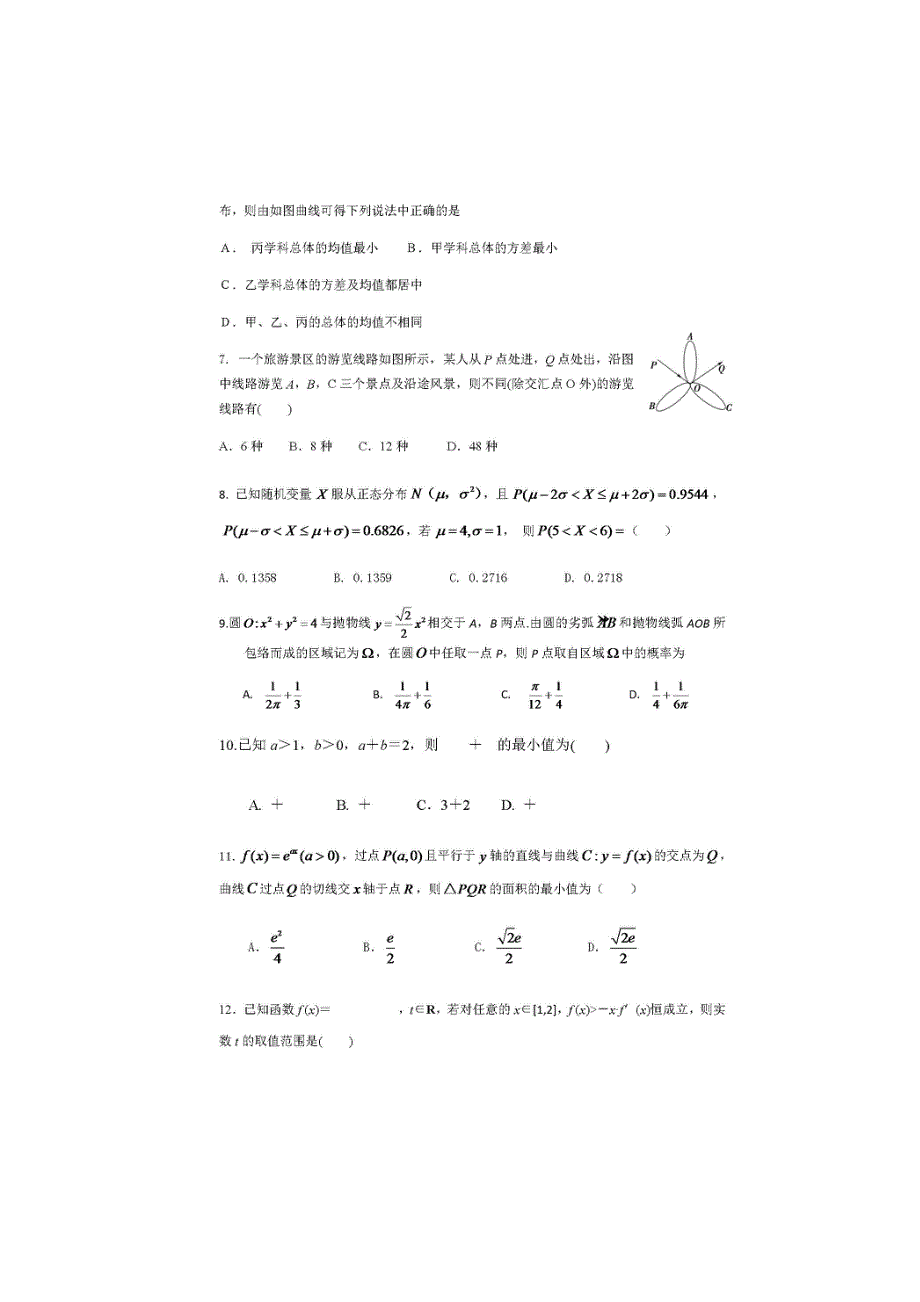 四川省眉山市彭山一中2021届高三数学上学期开学考试试题 理（扫描版）.doc_第2页