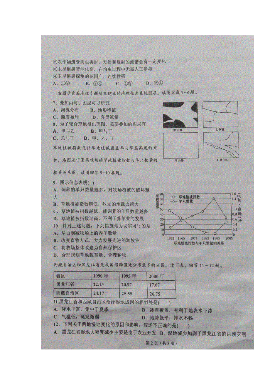 山东省枣庄市第八中学南校区2017-2018学年高二上学期10月份月考地理试题 扫描版含答案.doc_第2页