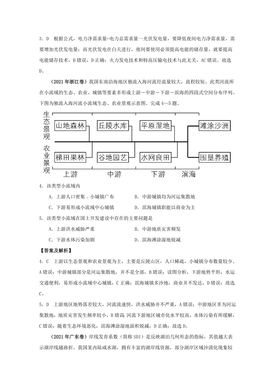 2021年高考地理真题和模拟题分类汇编 专题12 区域可持续发展与地理信息技术（含解析）.docx_第2页