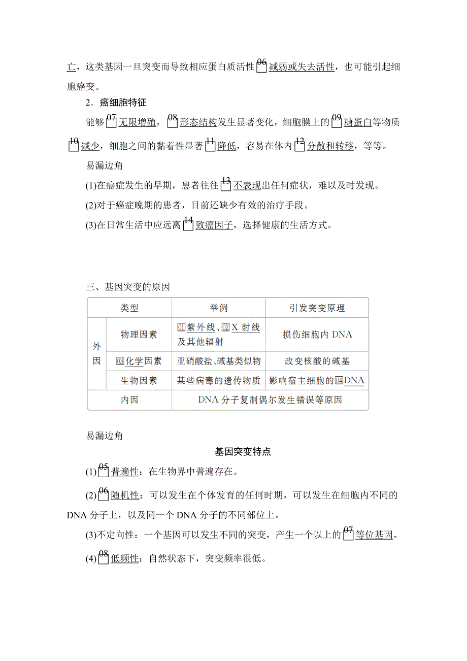 2020生物新教材同步导学提分教程人教必修二讲义：第5章 第1节　基因突变和基因重组 WORD版含答案.doc_第3页