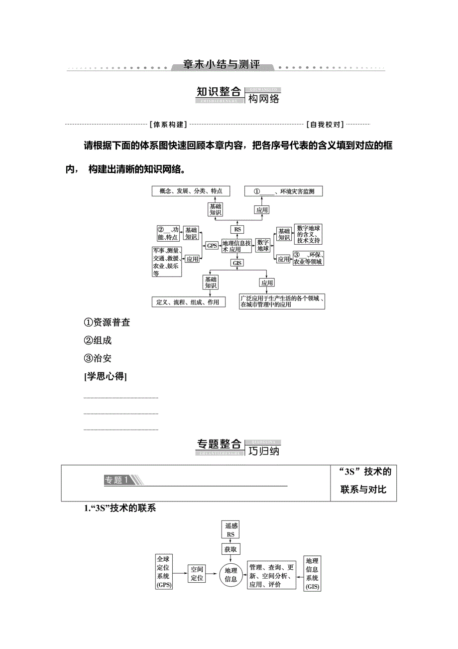 2019-2020同步湘教版地理必修三新突破讲义：第3章 章末小结与测评 WORD版含答案.doc_第1页