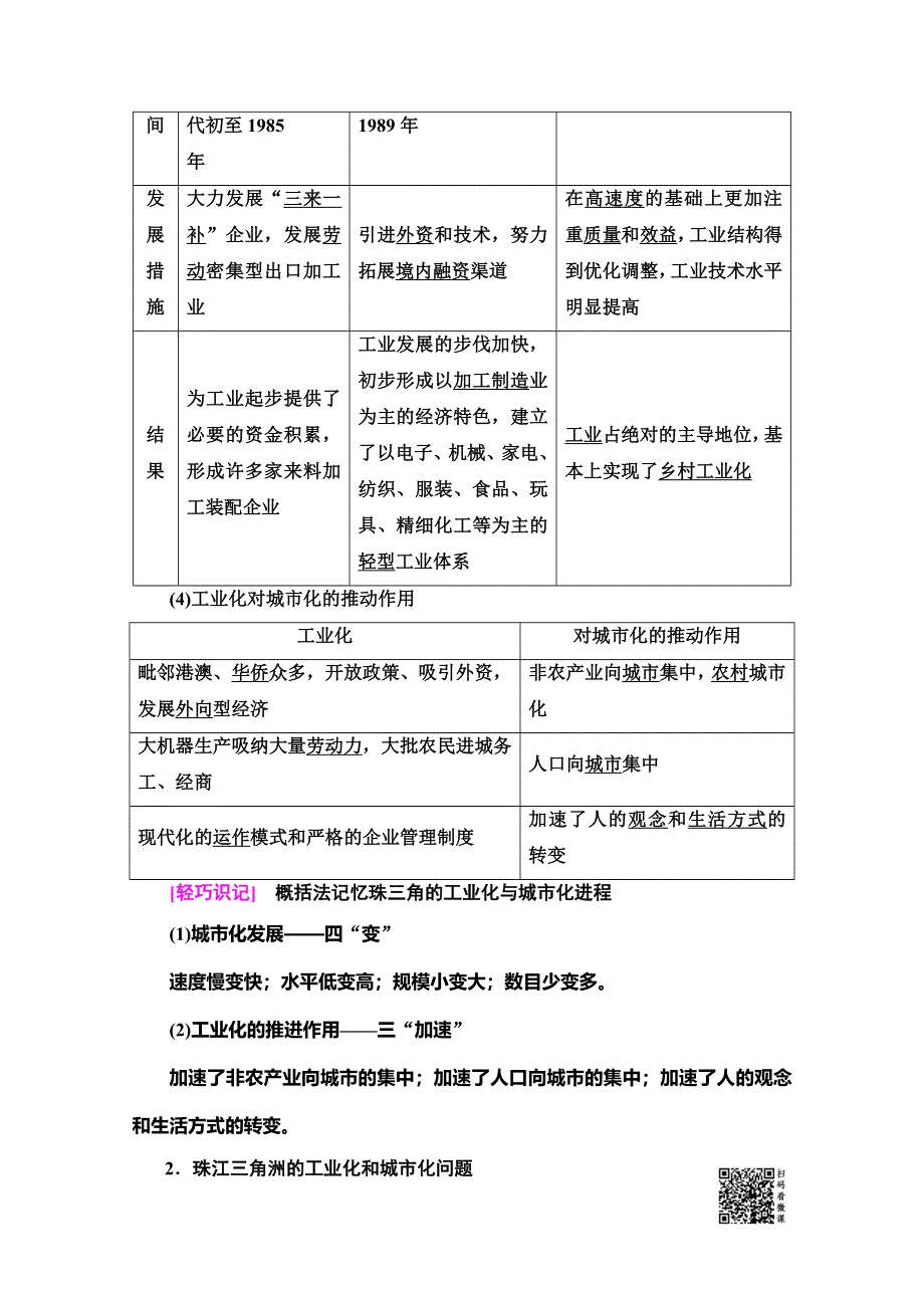 2019-2020同步湘教版地理必修三新突破讲义：第2章 第6节　区域工业化与城市化进程——以珠江三角洲为例 WORD版含答案.doc_第2页