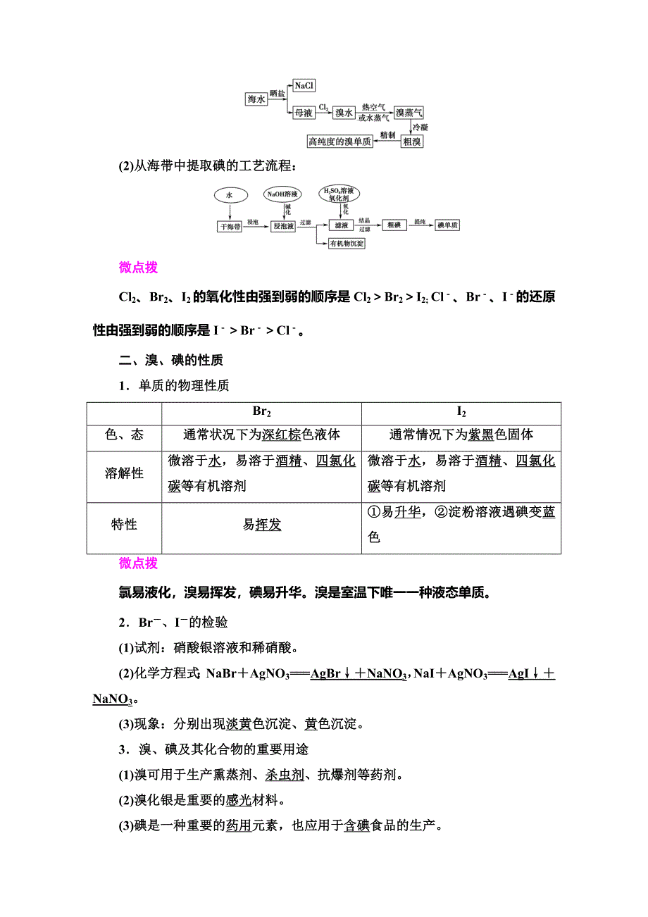 2019-2020同步苏教化学必修一新突破讲义：专题2 第1单元 第3课时 溴、碘的提取 WORD版含答案.doc_第2页