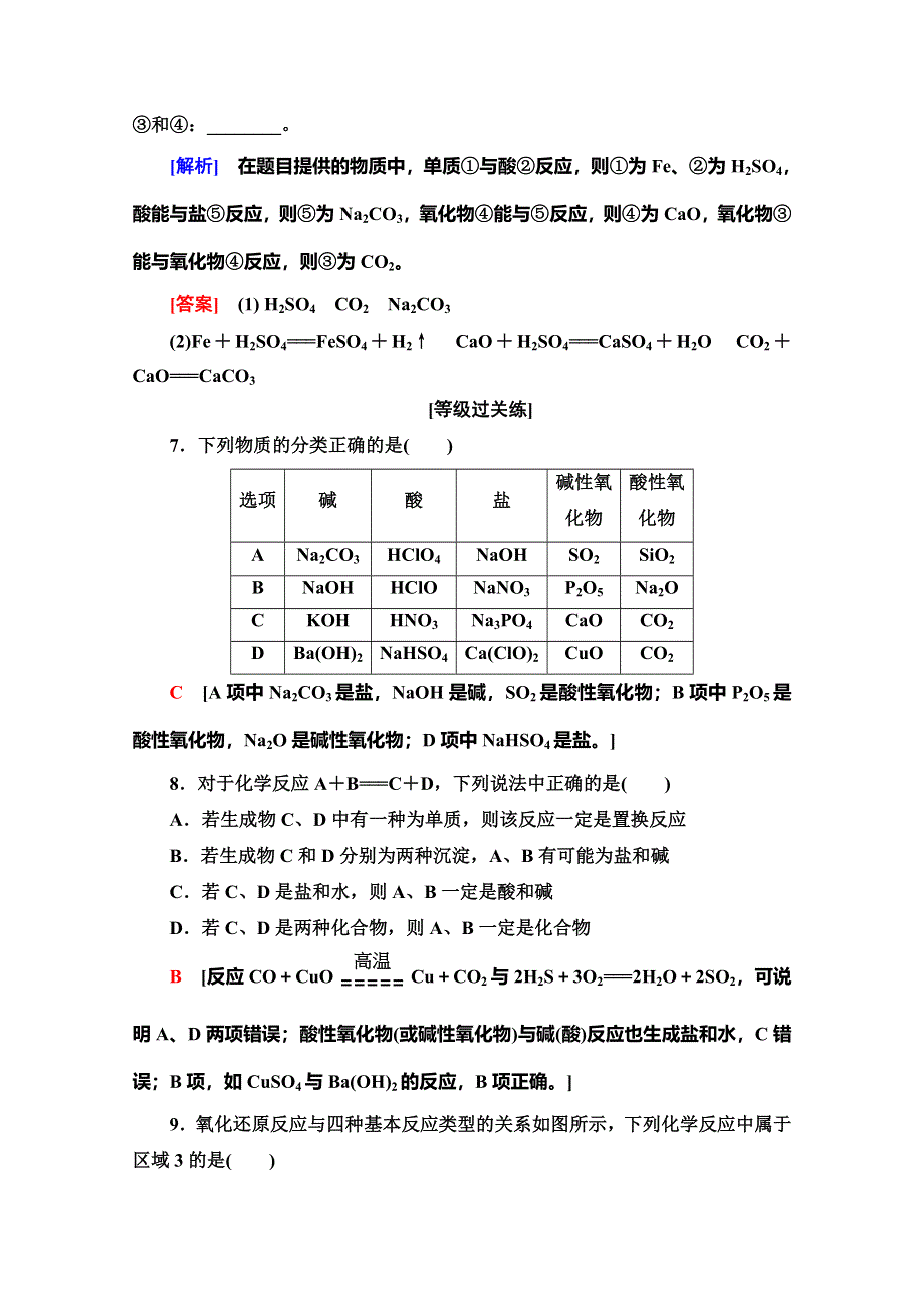 2019-2020同步苏教化学必修一新突破课时分层作业1 物质的分类与转化 WORD版含解析.doc_第3页