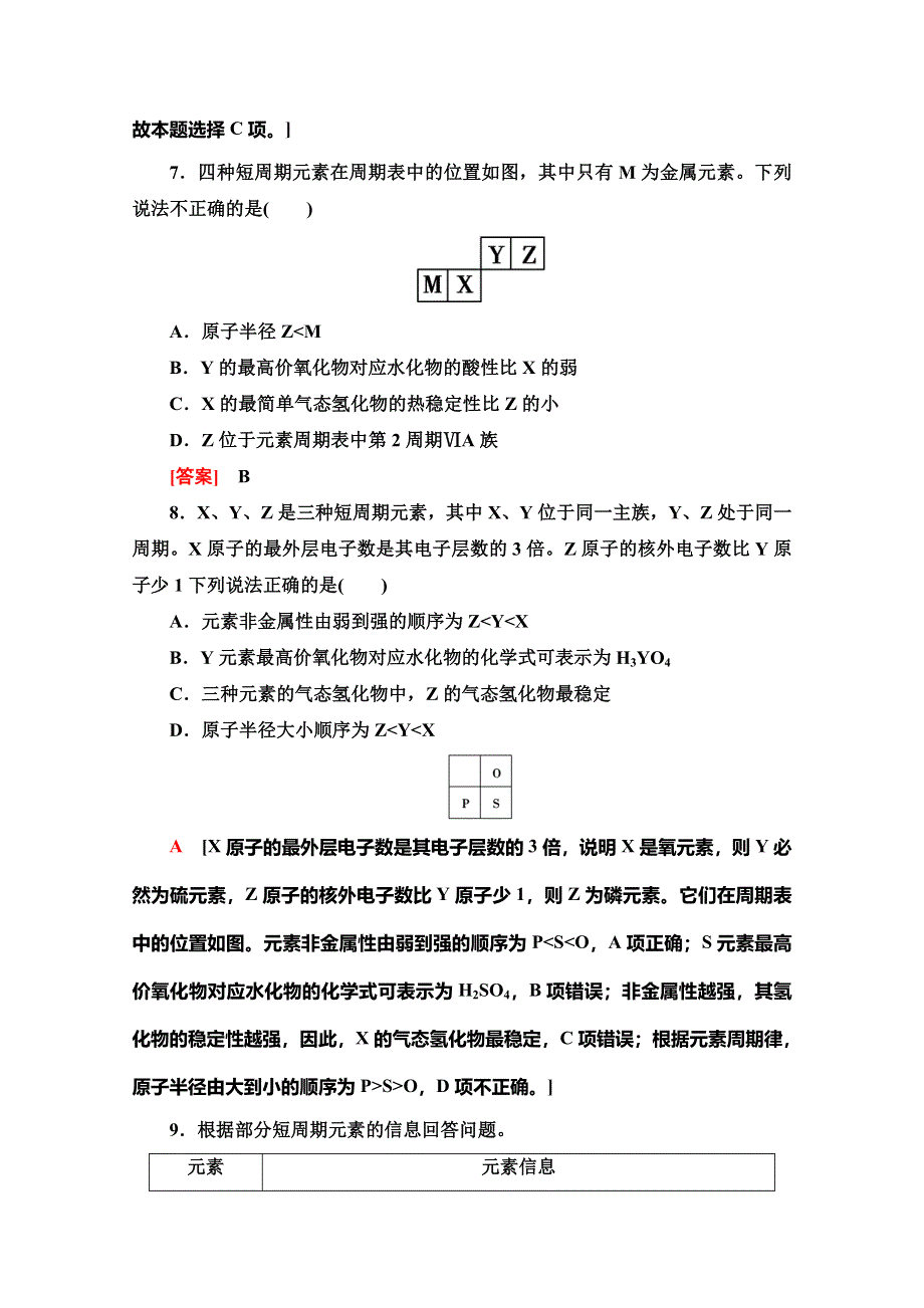 2019-2020同步苏教化学必修二新突破课时分层作业3　元素周期表及其应用 WORD版含解析.doc_第3页