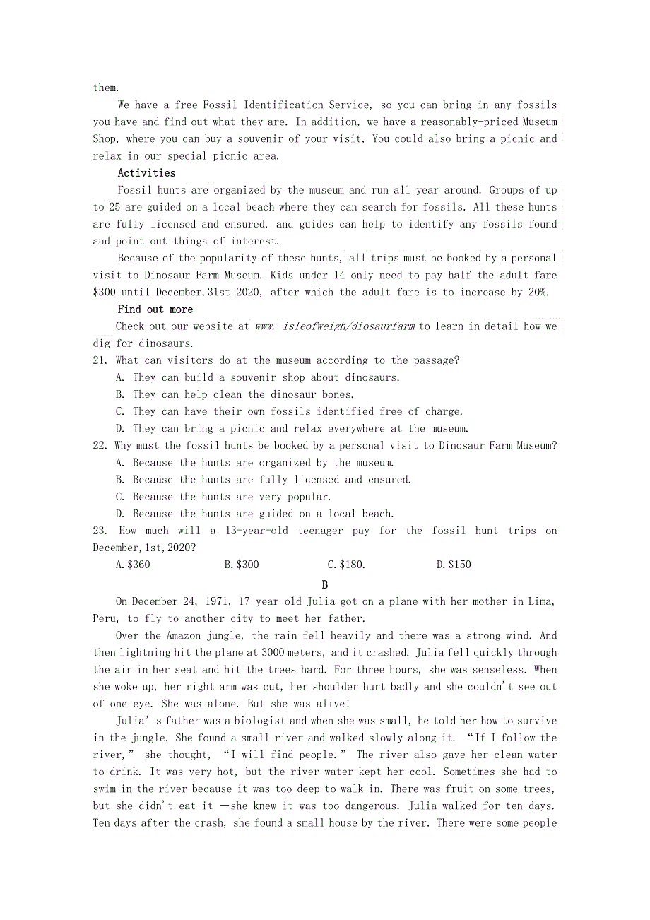 四川省绵阳东辰国际学校2020-2021学年高二英语第三学月月考试题.doc_第3页