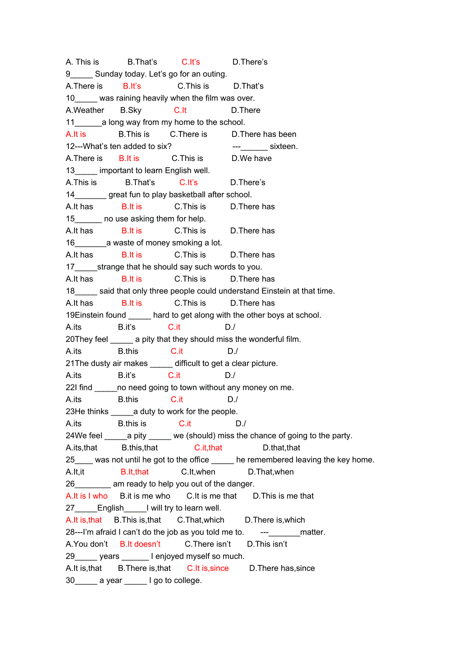 2012届高考英语二轮专题复习：精品语法部分之代词IT用法.doc_第2页