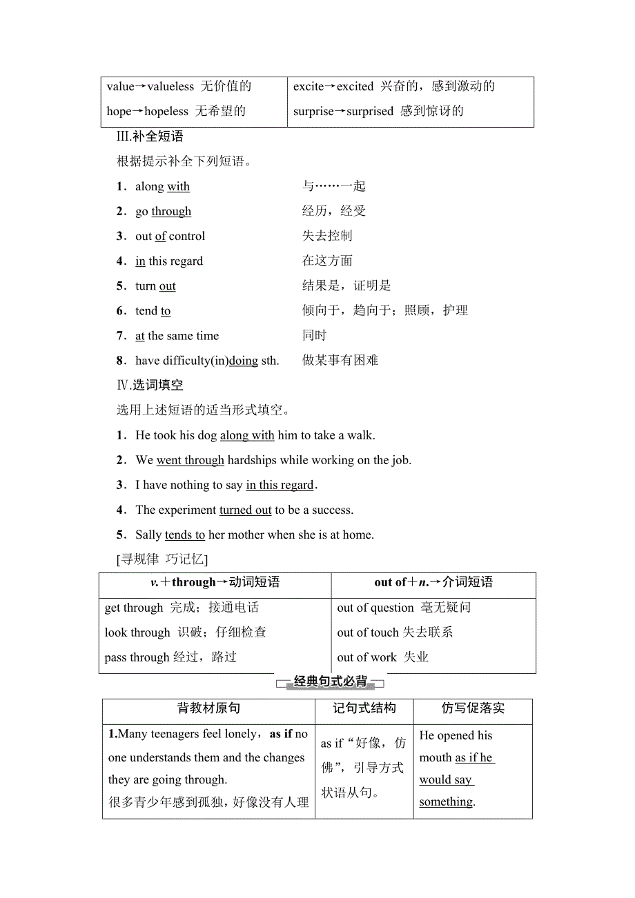 2019-2020同步译林英语必修一新突破讲义：UNIT 2 SECTION Ⅵ　LANGUAGE POINTS（Ⅲ）（PROJECT） WORD版含答案.doc_第2页