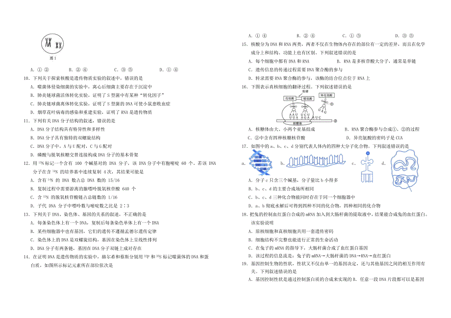 吉林省长春外国语学校2020-2021学年高一生物下学期第二次月考试题 理.doc_第2页