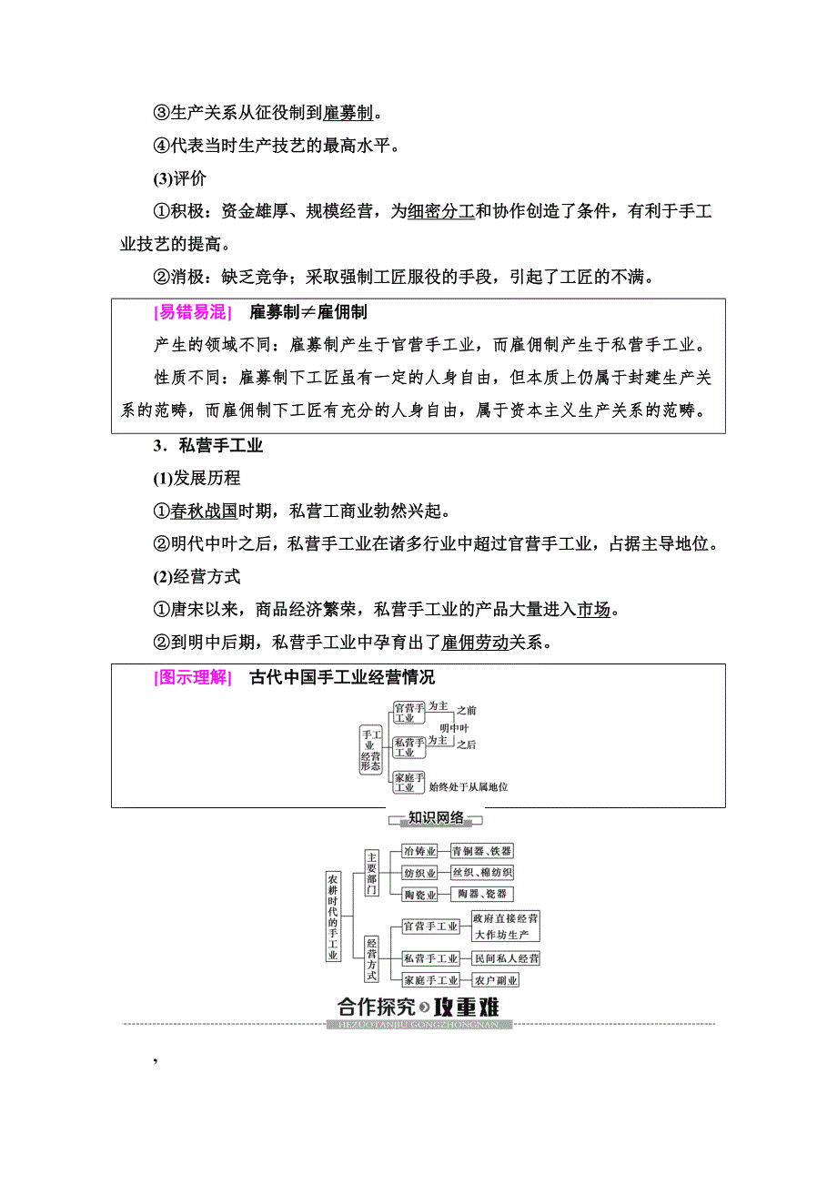 2019-2020同步岳麓历史必修二教材变动新突破讲义：第1单元 第4课　农耕时代的手工业 WORD版含答案.doc_第3页