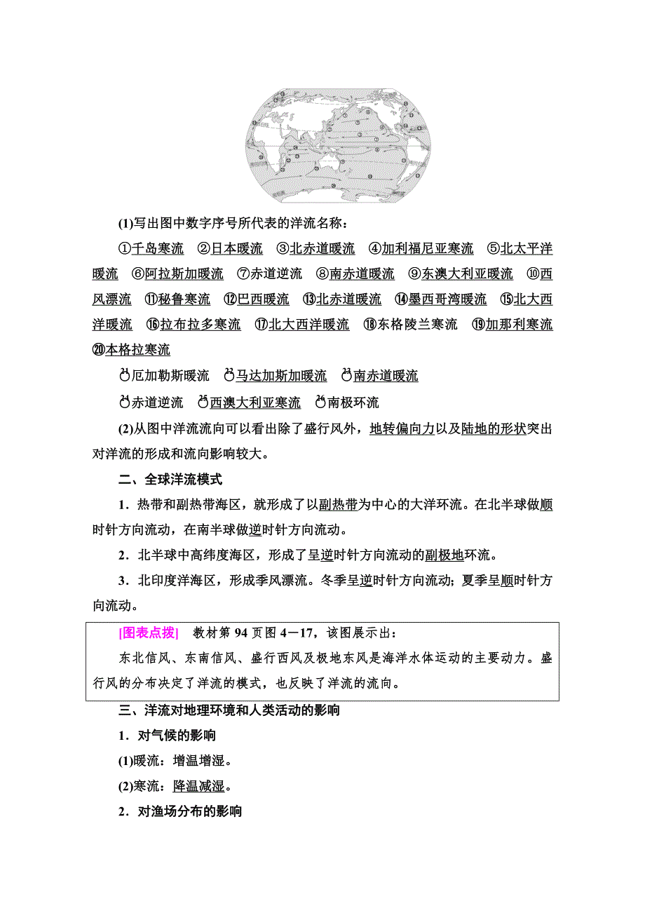 2020-2021学年新教材地理湘教版选择性必修第一册教师用书：第4章 第2节　洋流 WORD版含解析.doc_第2页