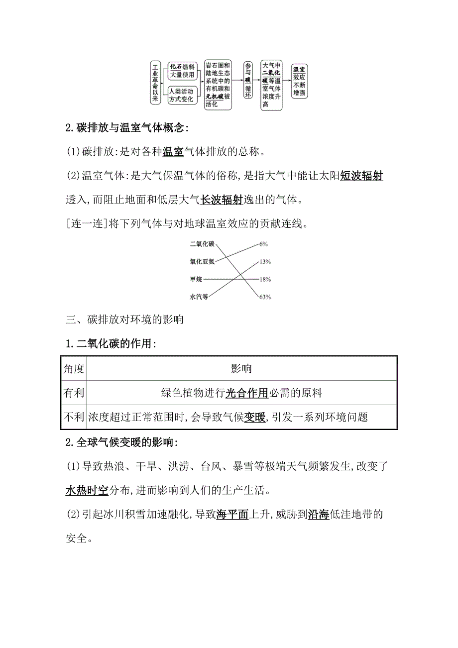 2020-2021学年新教材地理湘教版选择性必修第三册学案：第三章 第一节 碳排放与国际减排合作 WORD版含解析.doc_第2页