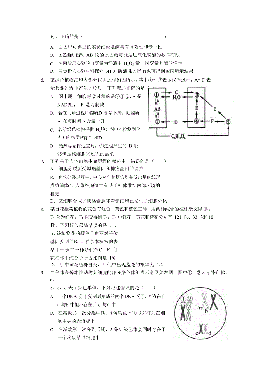 江西省宜春九中2020-2021学年高二下学期第一次联考生物试卷 WORD版含答案.doc_第2页