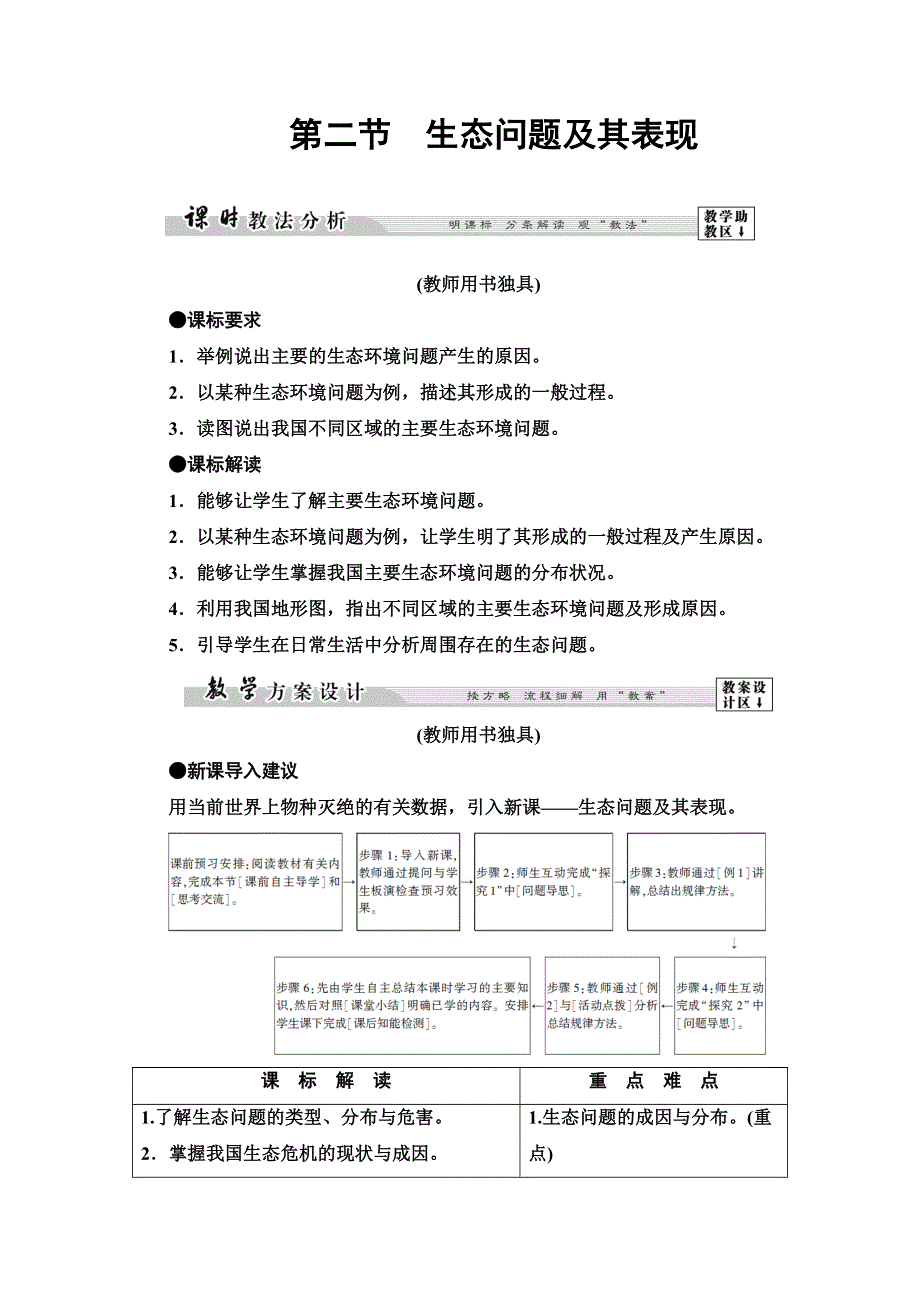 2019-2020同步鲁教版地理选修六新突破讲义：第2单元 第2节　生态问题及其表现 WORD版含答案.doc_第1页