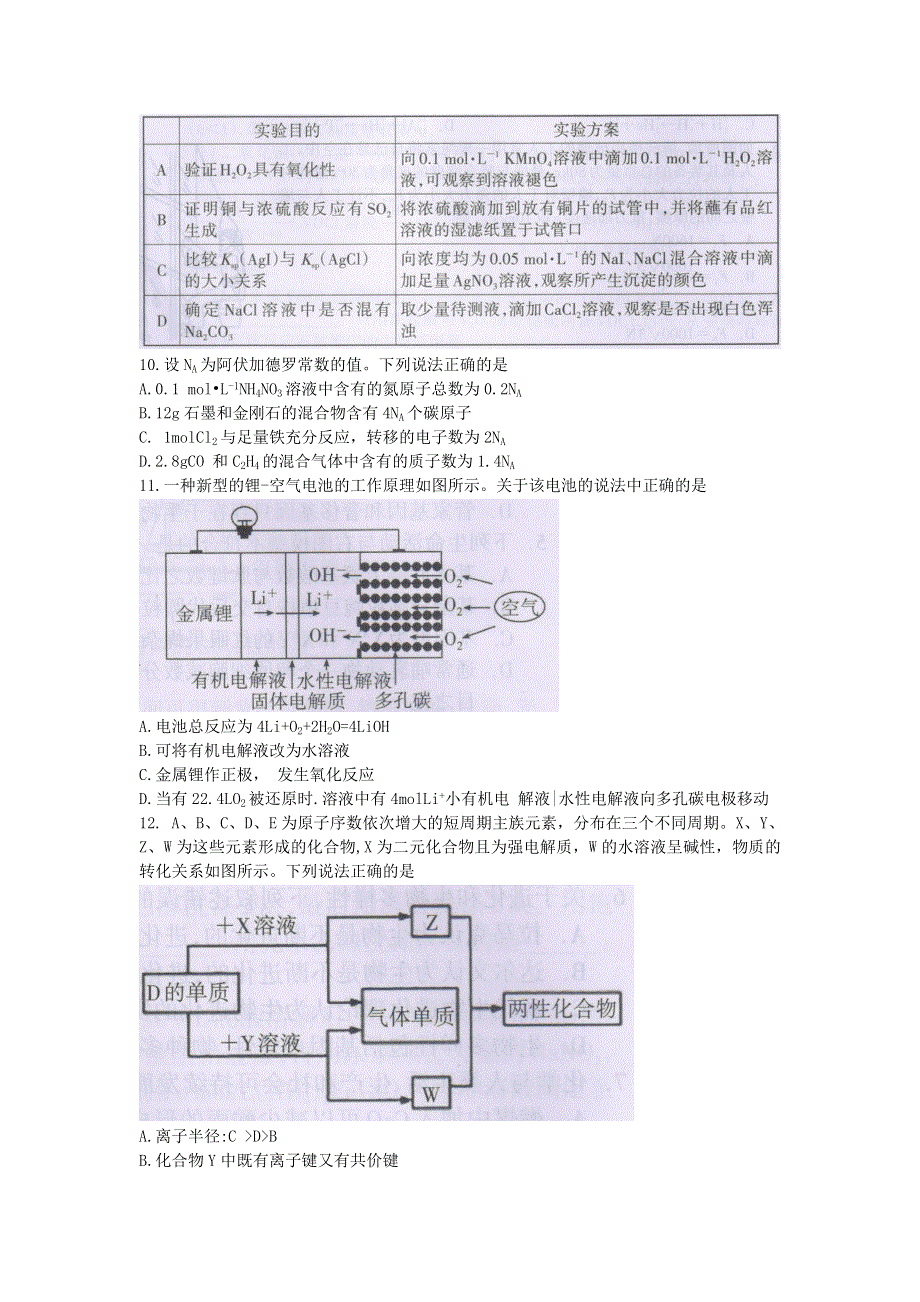 广西桂林、崇左市2021届高三化学联合调研考试（二模）试题.doc_第2页