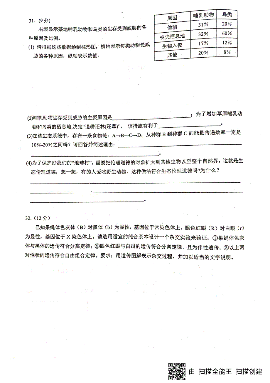 四川省绵阳南山中学2020届高三生物高考模拟试题（六）试题 PDF版含答案.pdf_第3页