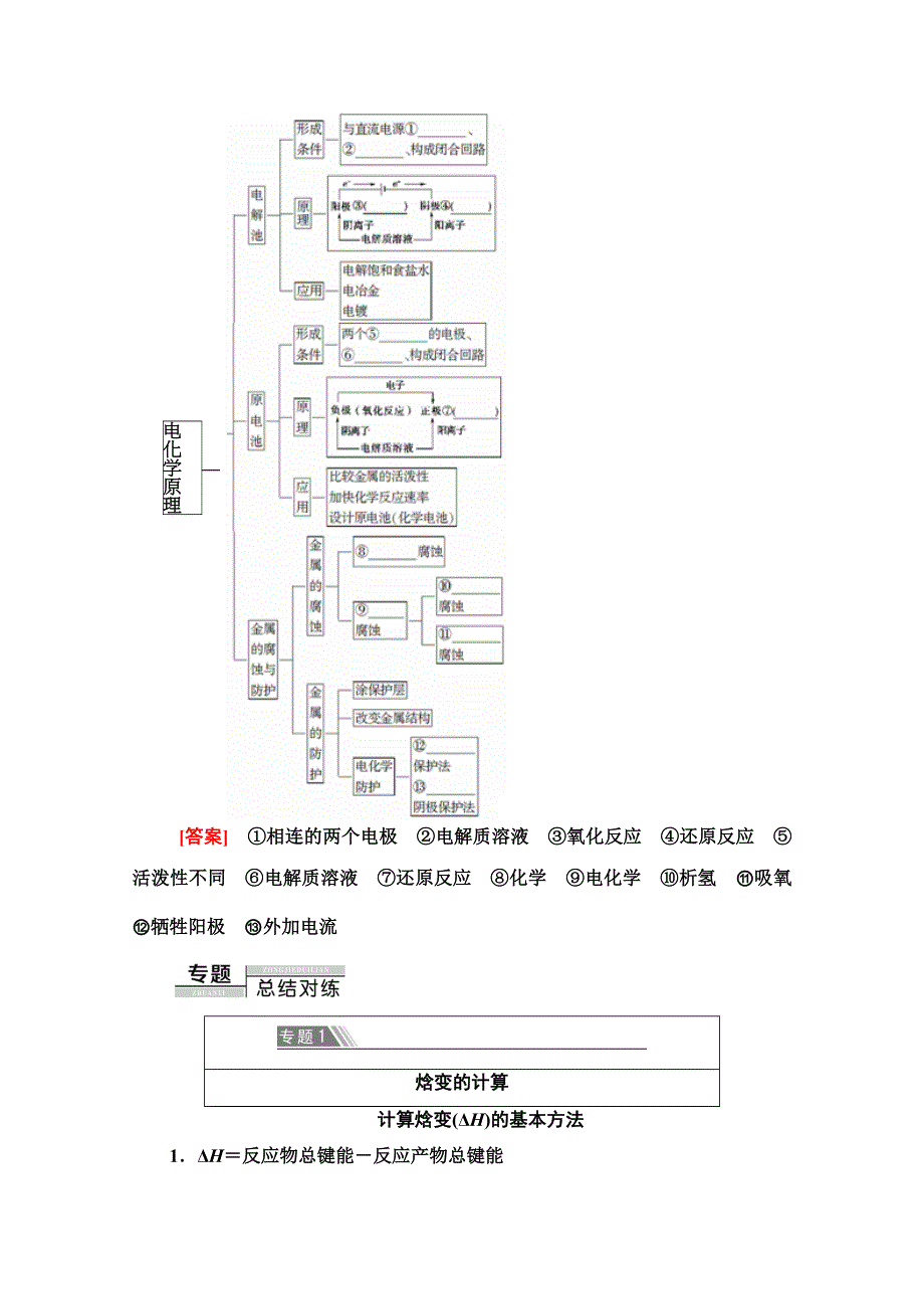 2019-2020同步鲁科版化学选修四新突破讲义：第1章 章末复习题 WORD版含答案.doc_第2页