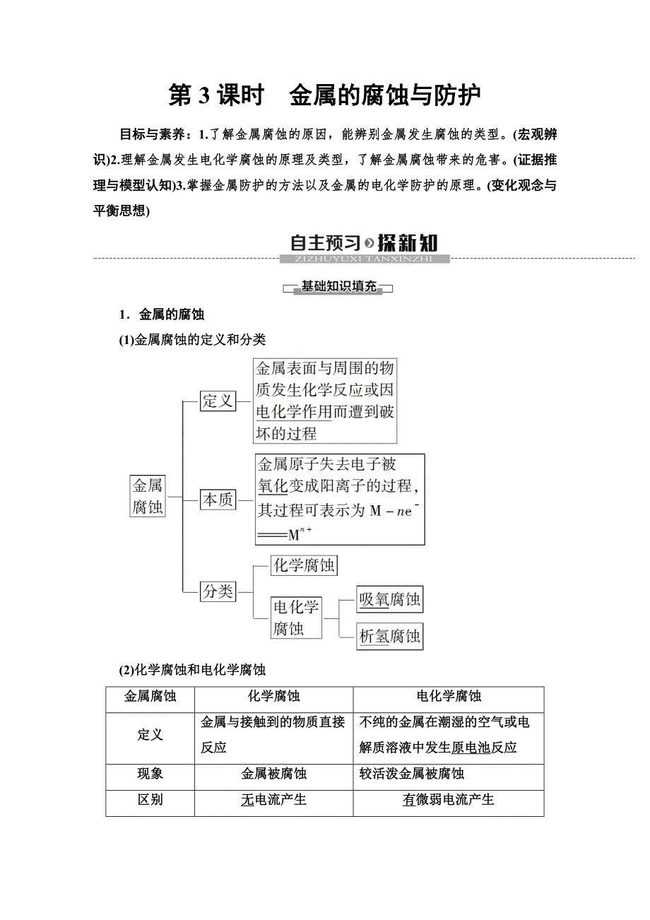 2019-2020同步鲁科版化学选修四新突破讲义：第1章 第3节 第3课时　金属的腐蚀与防护 WORD版含答案.doc_第1页