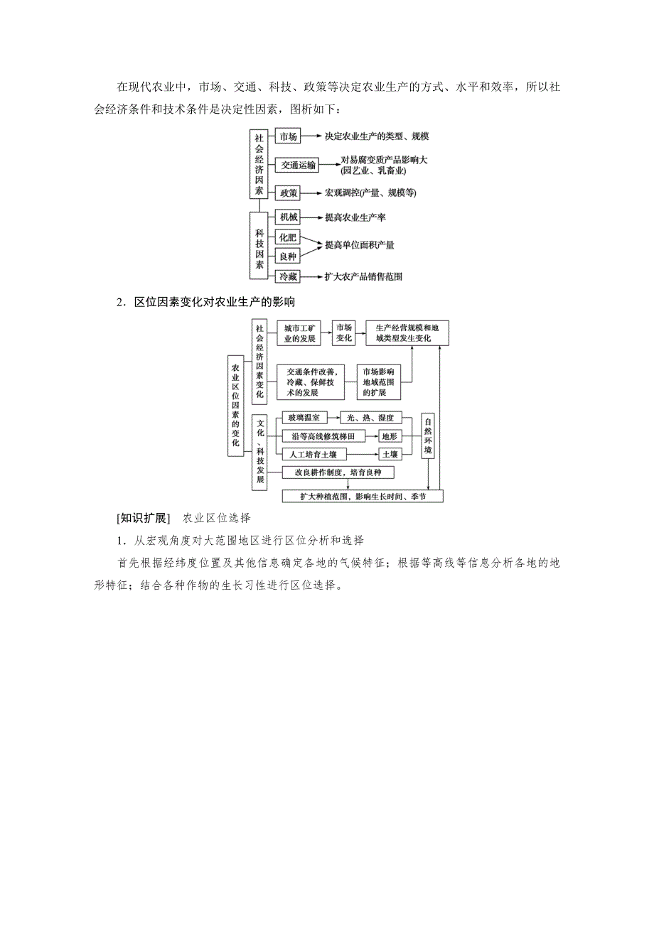 2022届高考地理（人教版）一轮总复习学案：第8章 第1讲　农业的区位选择 WORD版含解析.doc_第3页