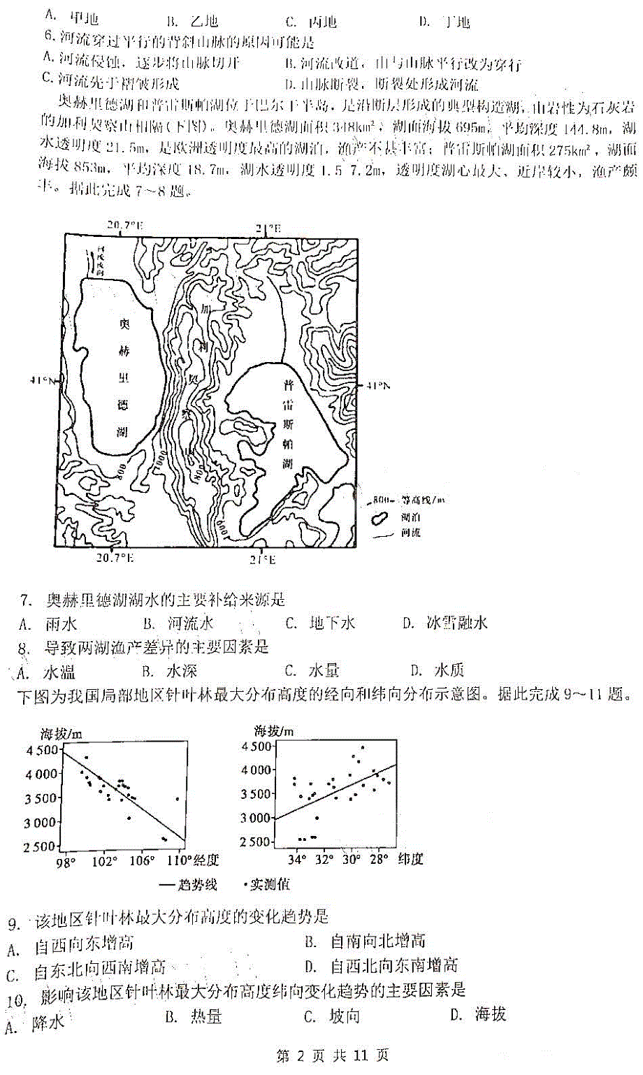 四川省绵阳南山中学实验学校2021届高三第一次诊断热身考试文综试卷 扫描版含答案.pdf_第2页