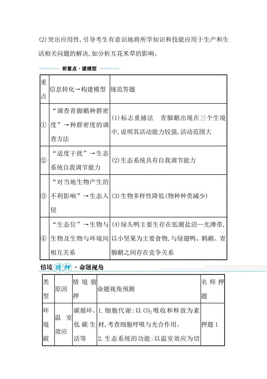 2021届高考生物二轮考前复习学案：第三篇 主题2 环 境 保 护 WORD版含解析.doc_第3页