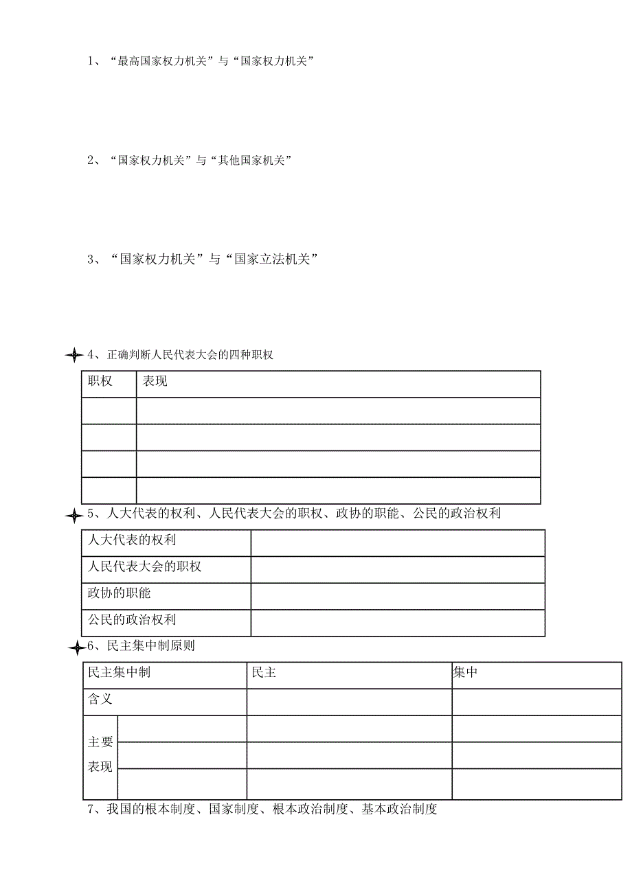 广东省广州市培才高级中学2017届高三政治一轮复习《政治生活》第5课《我国的人民代表大会制度》学案 WORD版缺答案.doc_第2页