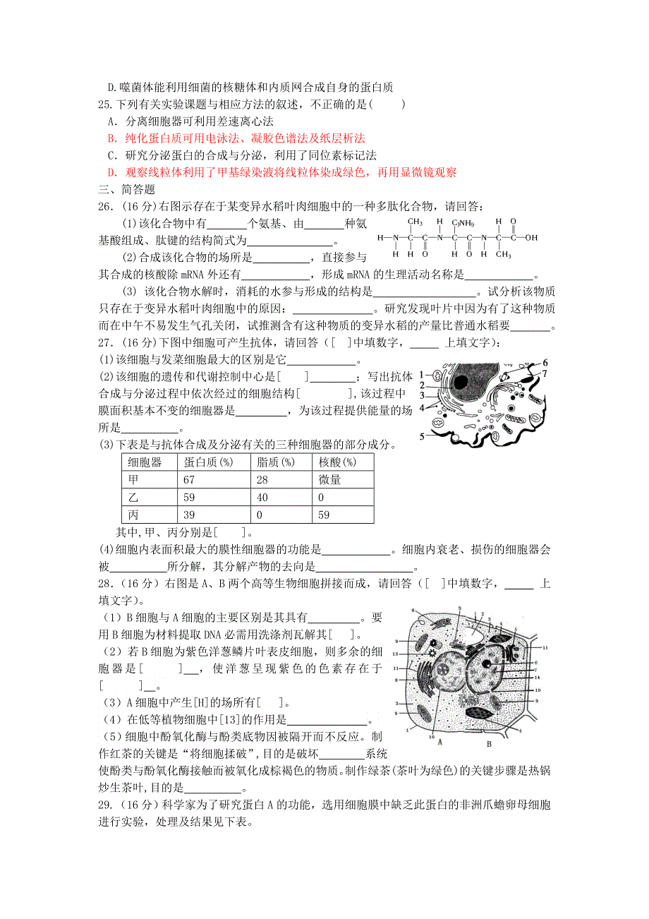 广东省广州市2015届高三上学期第一次月考生物试题 WORD版含答案.doc_第2页