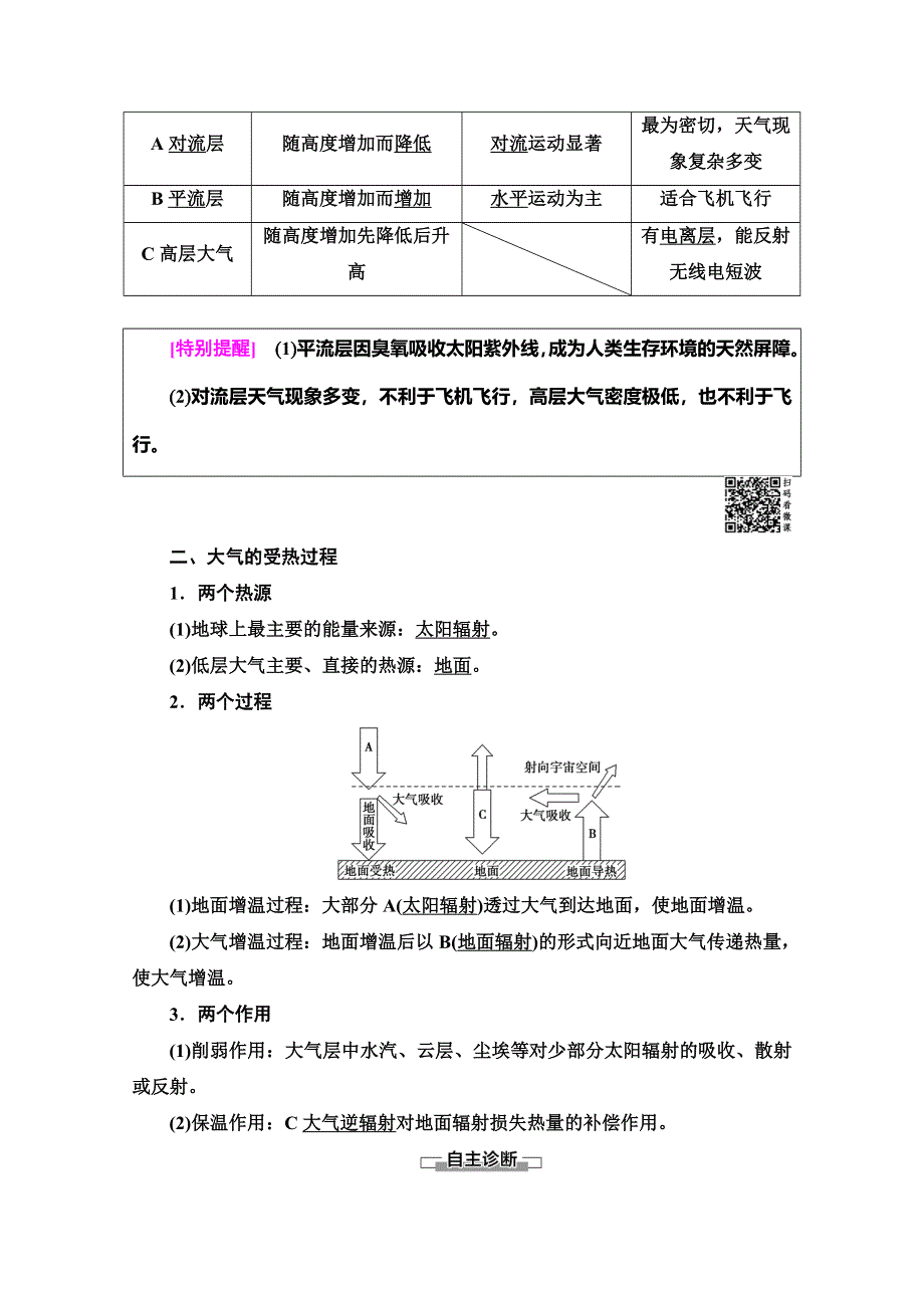 2019-2020同步鲁教版地理必修一新突破讲义：第2单元 第2节 第1课时　大气圈的组成与结构　大气的受热过程 WORD版含答案.doc_第2页