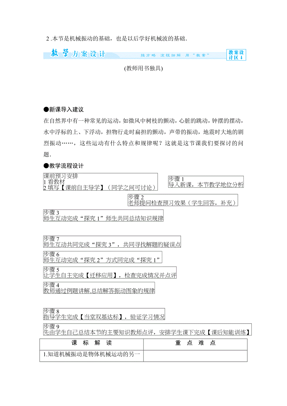 《备课精选》2015-2016学年人教版选修3-4 简谐运动 教案 WORD版含答案.docx_第2页