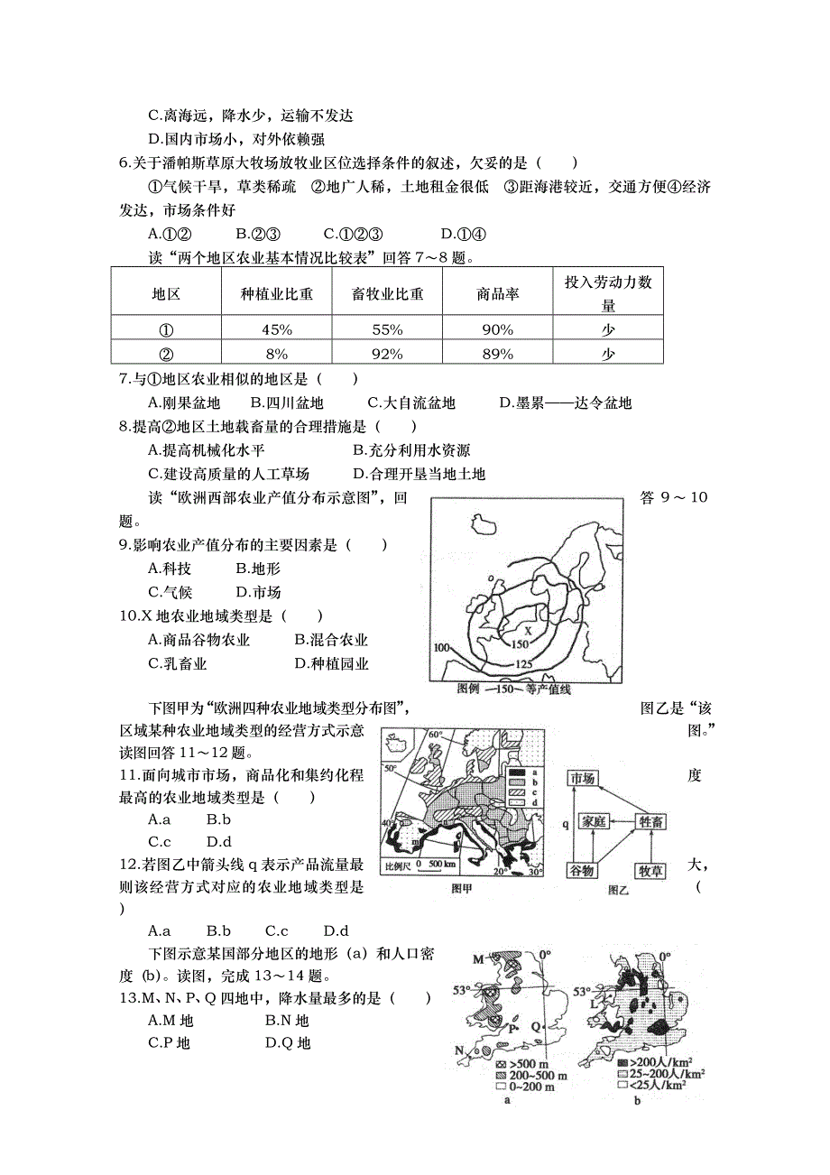 山东省武城县第二中学高一地理《以畜牧业为主的农业地域类型》复习资料.doc_第2页