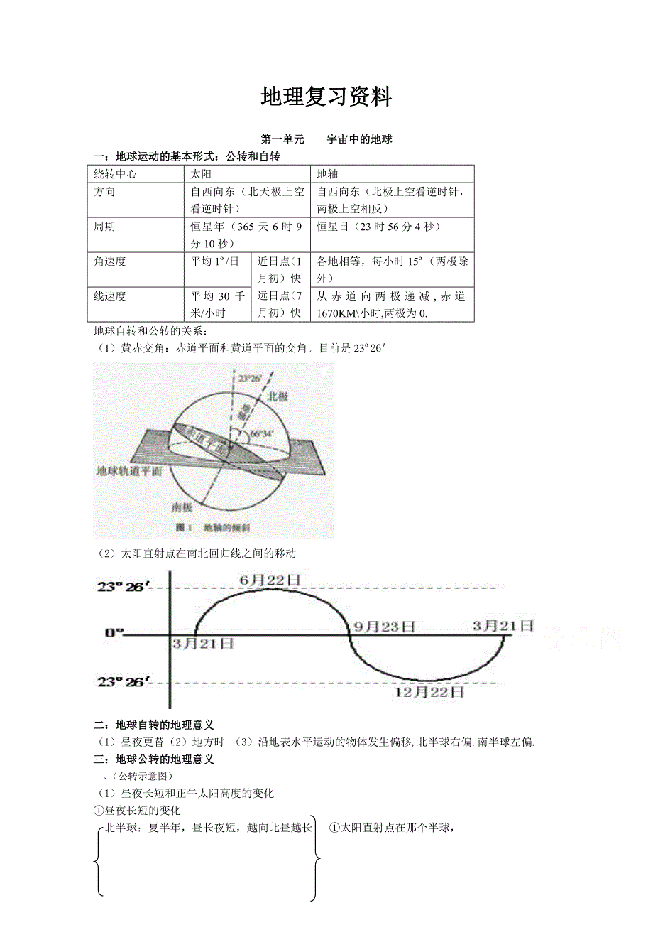 《精品》河南省郑州市高中地理复习资料 WORD版.doc_第1页