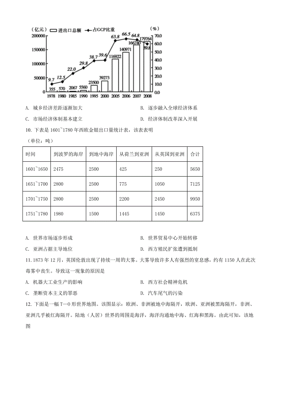 山东省泰安市2020-2021学年高二上学期期末考试历史试题 WORD版含解析.doc_第3页