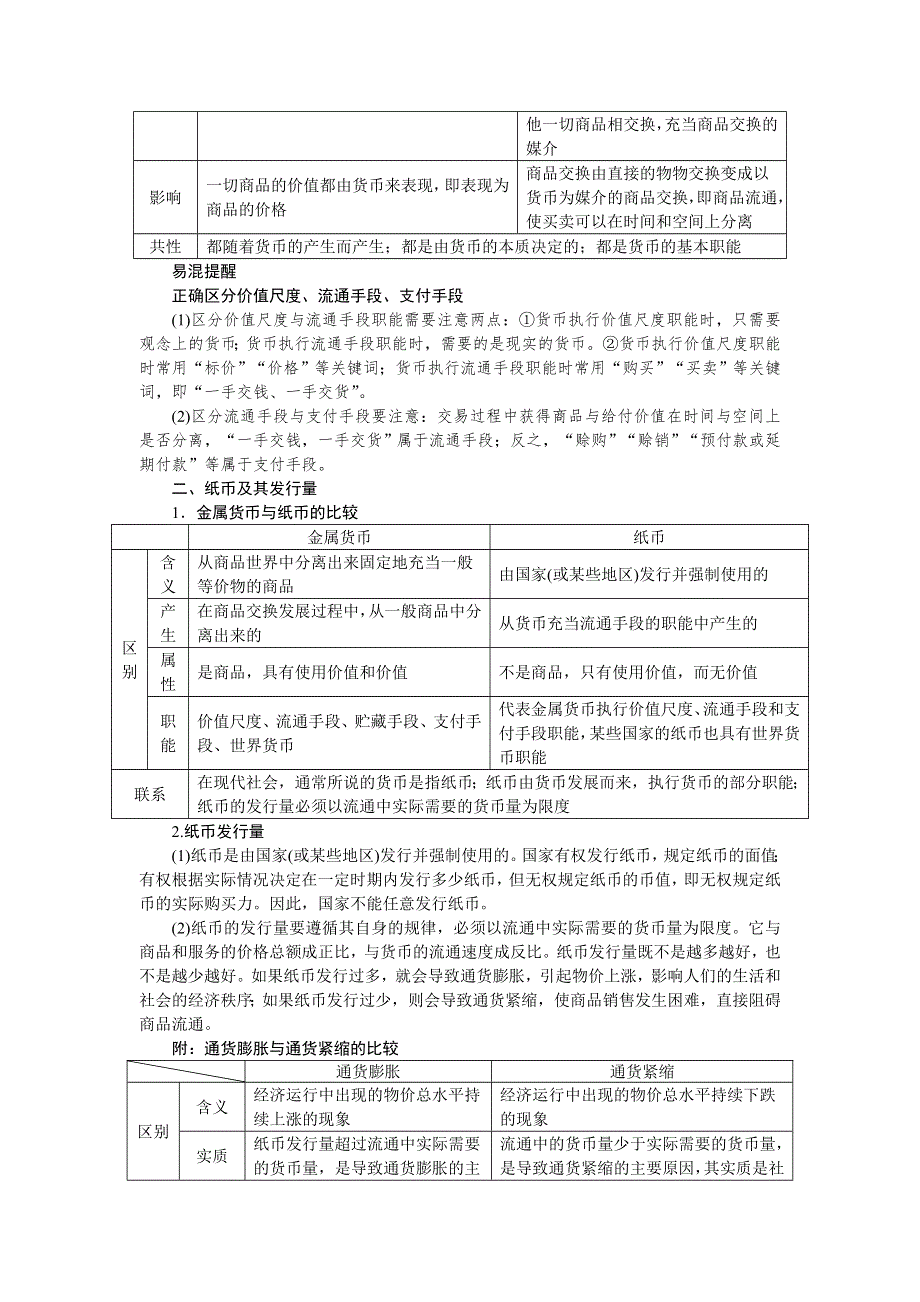 2016届高三政治大一轮复习 必修1第1单元第1课神奇的货币 教学讲义 .doc_第3页