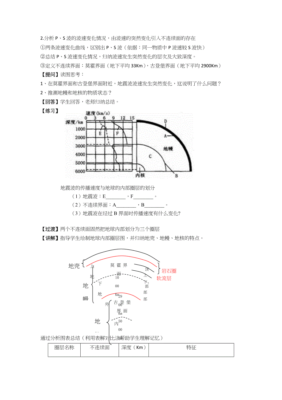 新教材2021-2022学年地理人教版必修第一册教案：第一章宇宙中的地球第四节地球的圈层结构 WORD版含解析.docx_第3页