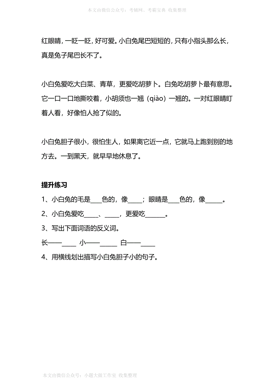 部编版一年级下册语文暑期阅读能力提升专项训练⑥（附答案）.pdf_第2页