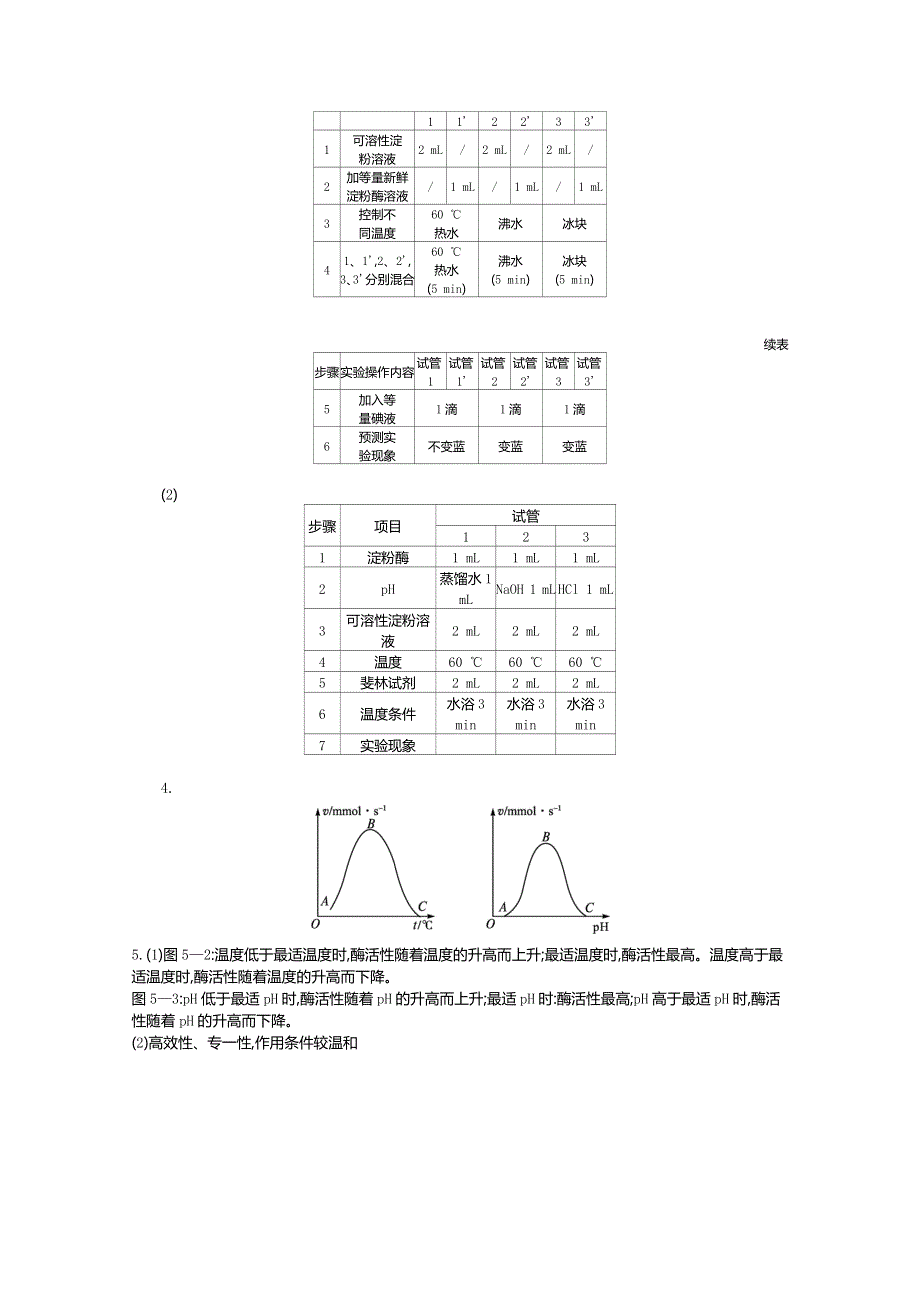 2020-2021学年新教材生物人教版必修第一册 5-1降低化学反应活化能的酶（酶的特性） 学案2 WORD版含答案.doc_第3页