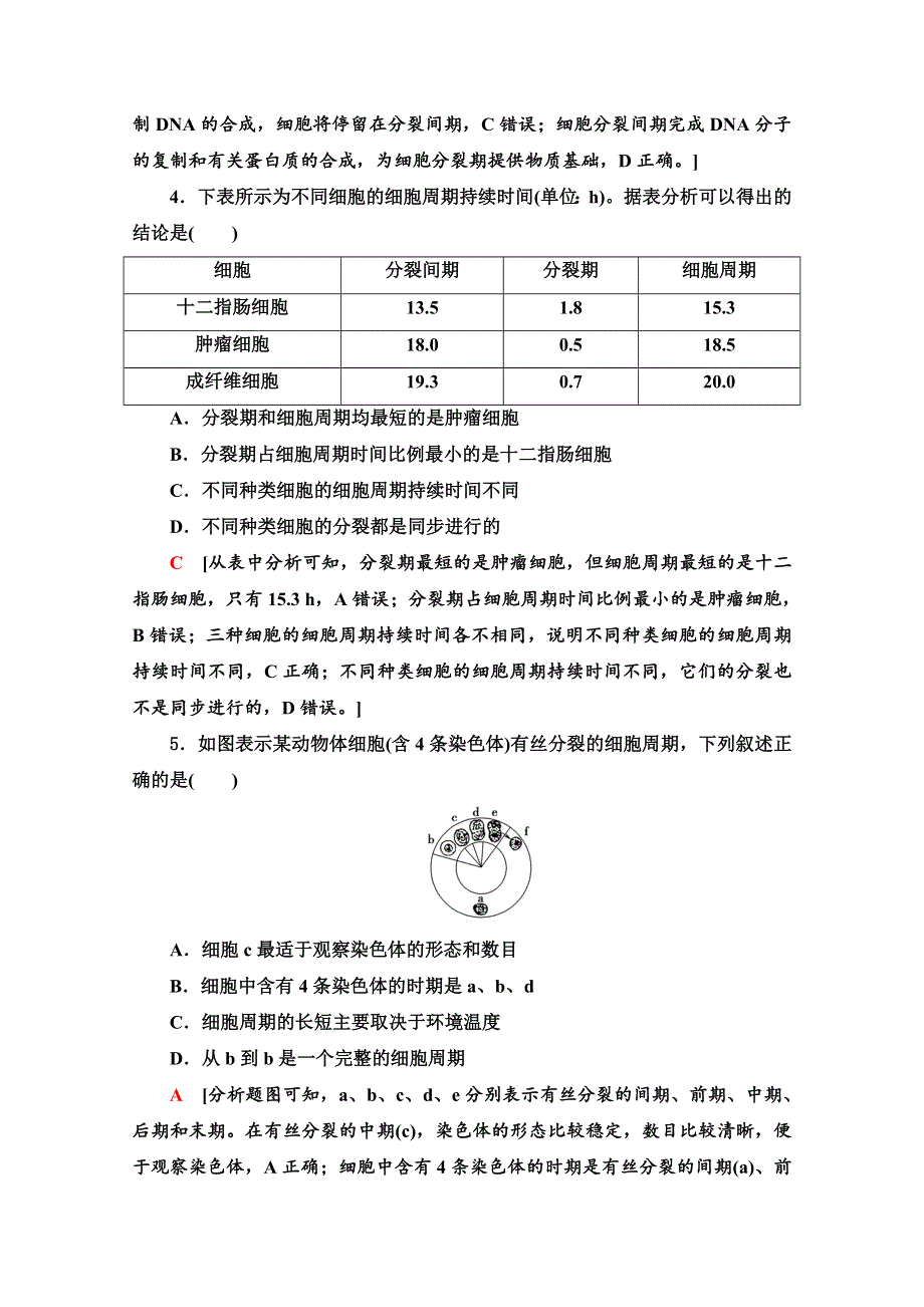 2020-2021学年新教材生物苏教版必修一课时分层作业：4-1-1　细胞增殖和有丝分裂 WORD版含解析.doc_第2页