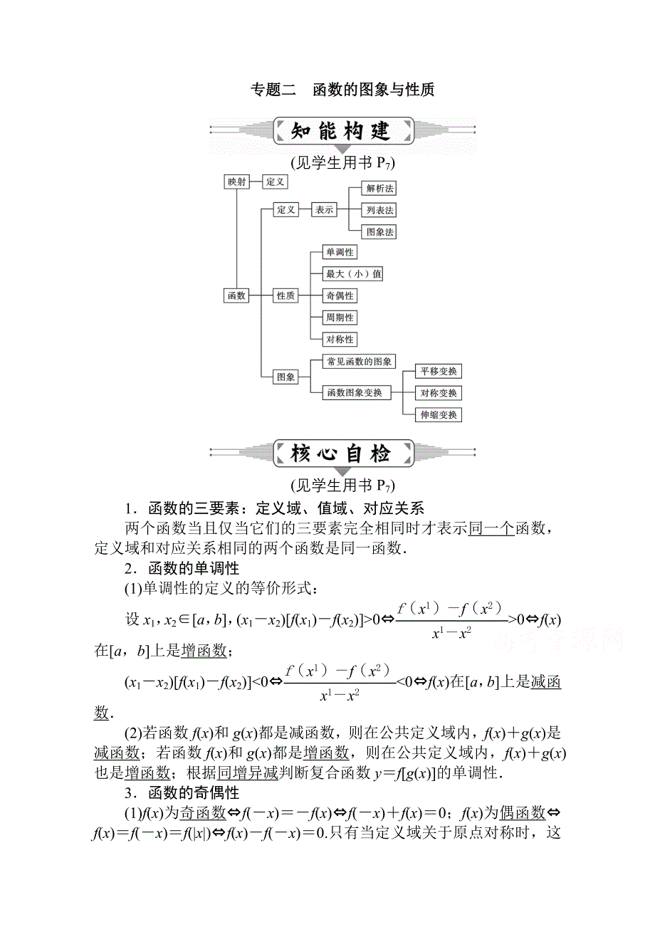 2016届高三数学（文）二轮复习（教师用书）：专题二　函数的图象与性质 WORD版含解析.doc_第1页